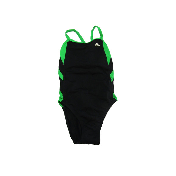 Adidas Event Vortex Back Black/Green One Piece Swim Suit Women's 26 - Picture 1 of 8
